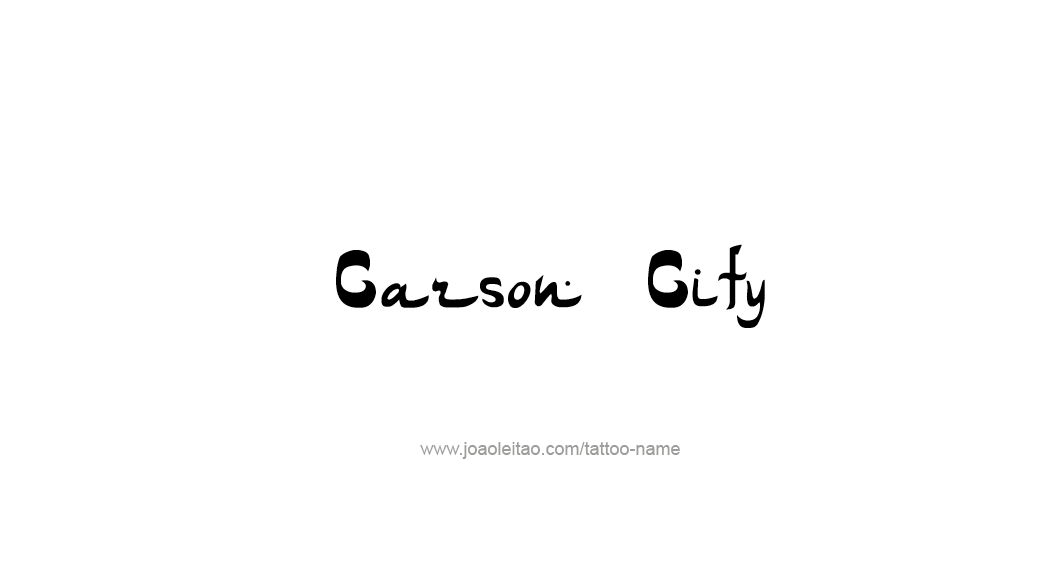 Tattoo Design USA Capital City Name Carson City