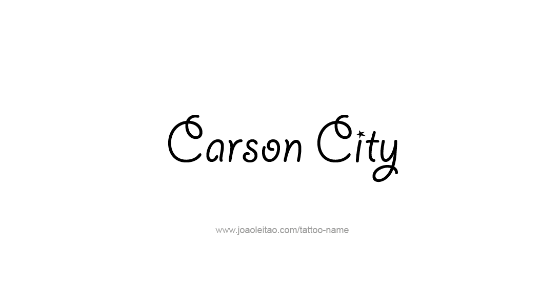 Tattoo Design USA Capital City Name Carson City