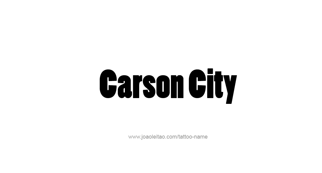 Tattoo Design USA Capital City Name Carson City