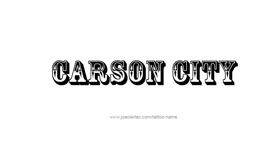 Tattoo Design USA Capital City Name Carson City