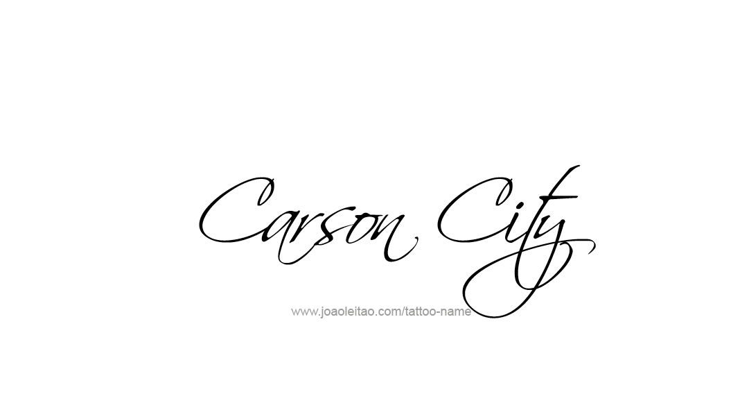 Tattoo Design USA Capital City Name Carson City