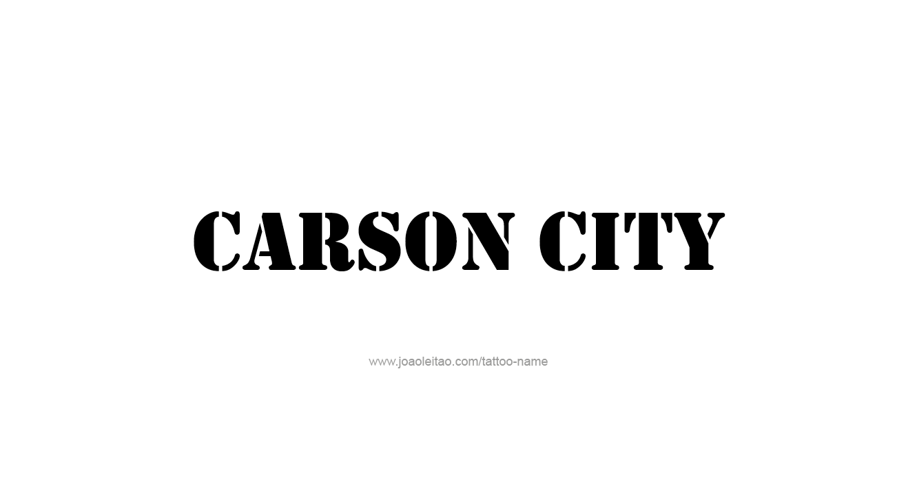 Tattoo Design USA Capital City Name Carson City