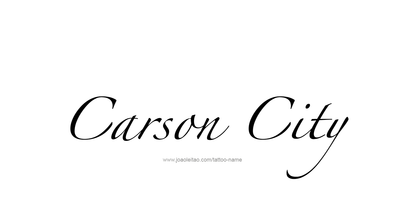 Tattoo Design USA Capital City Name Carson City