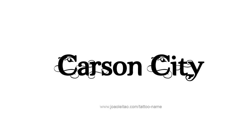 Tattoo Design USA Capital City Name Carson City