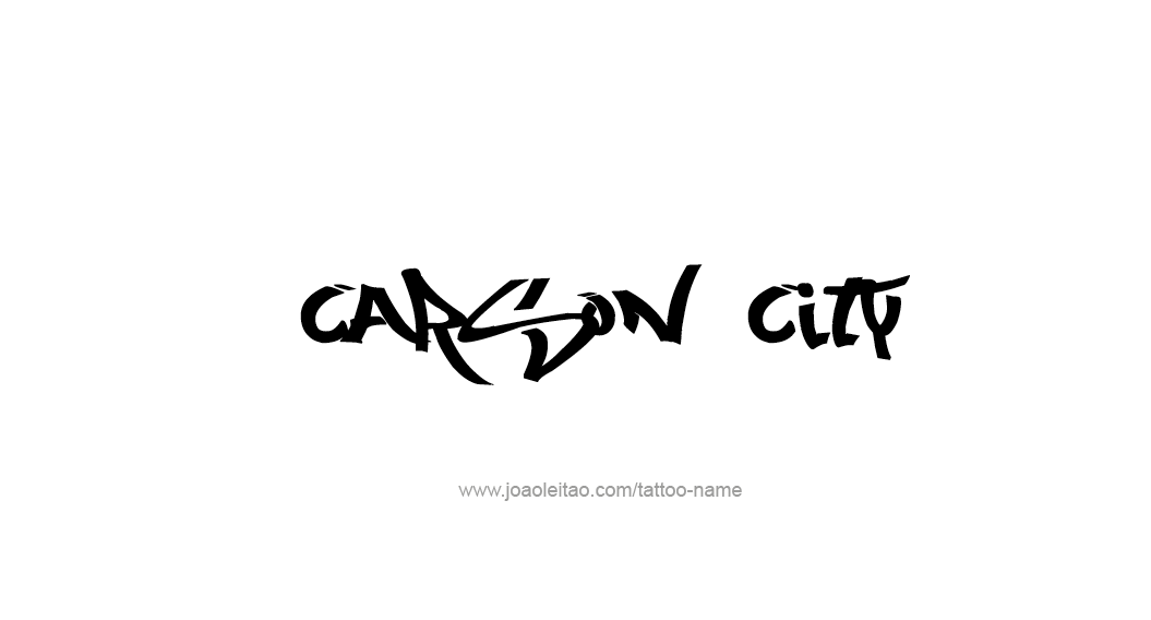 Tattoo Design USA Capital City Name Carson City