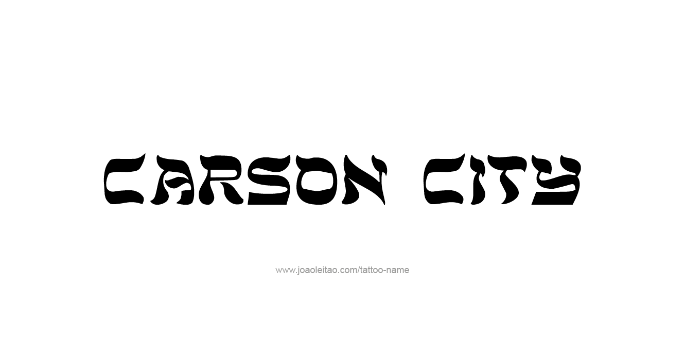Tattoo Design USA Capital City Name Carson City