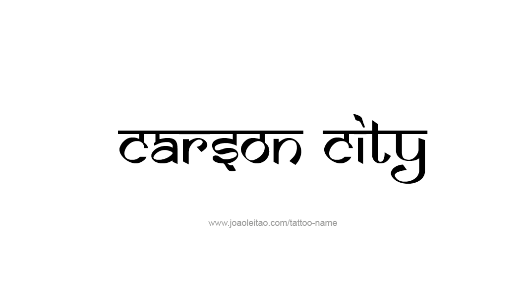 Tattoo Design USA Capital City Name Carson City