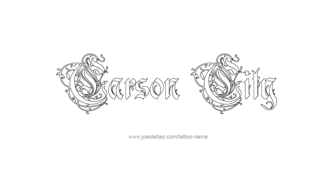 Tattoo Design USA Capital City Name Carson City