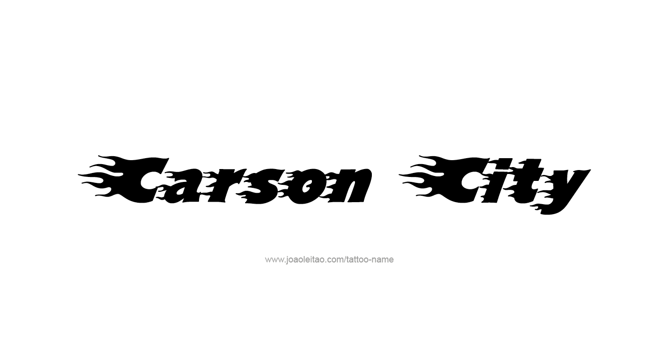 Tattoo Design USA Capital City Name Carson City