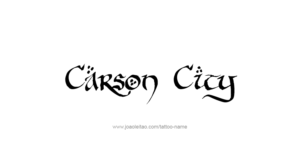 Tattoo Design USA Capital City Name Carson City