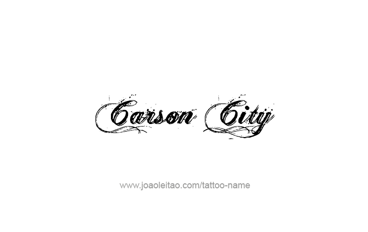 Tattoo Design USA Capital City Name Carson City