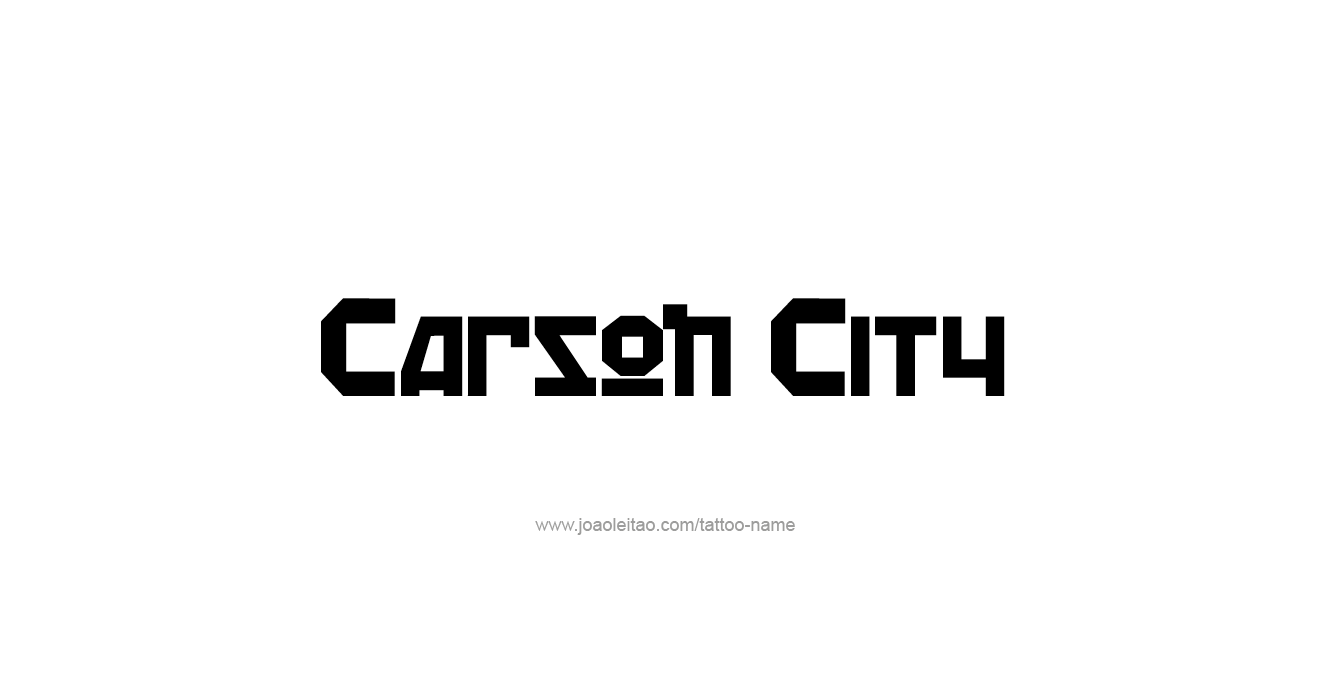 Tattoo Design USA Capital City Name Carson City