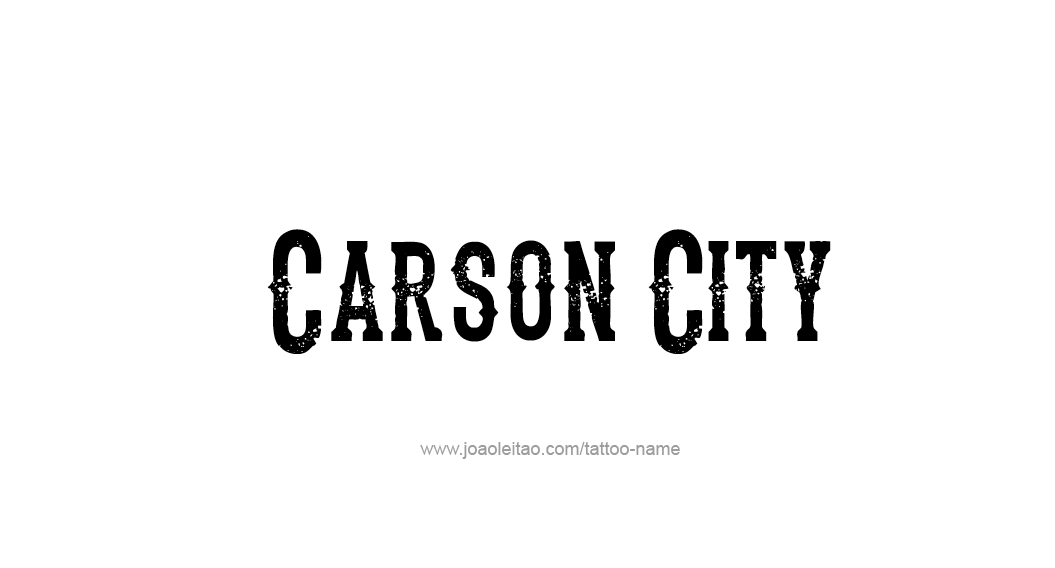 Tattoo Design USA Capital City Name Carson City