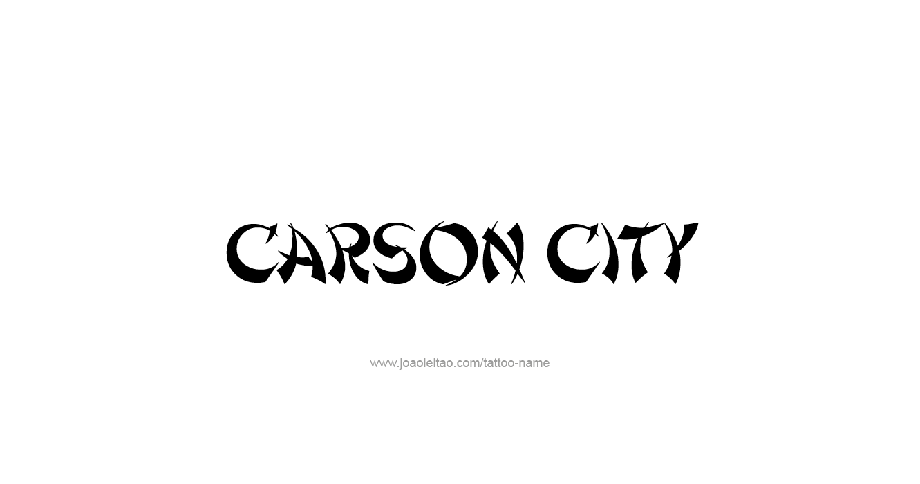 Tattoo Design USA Capital City Name Carson City