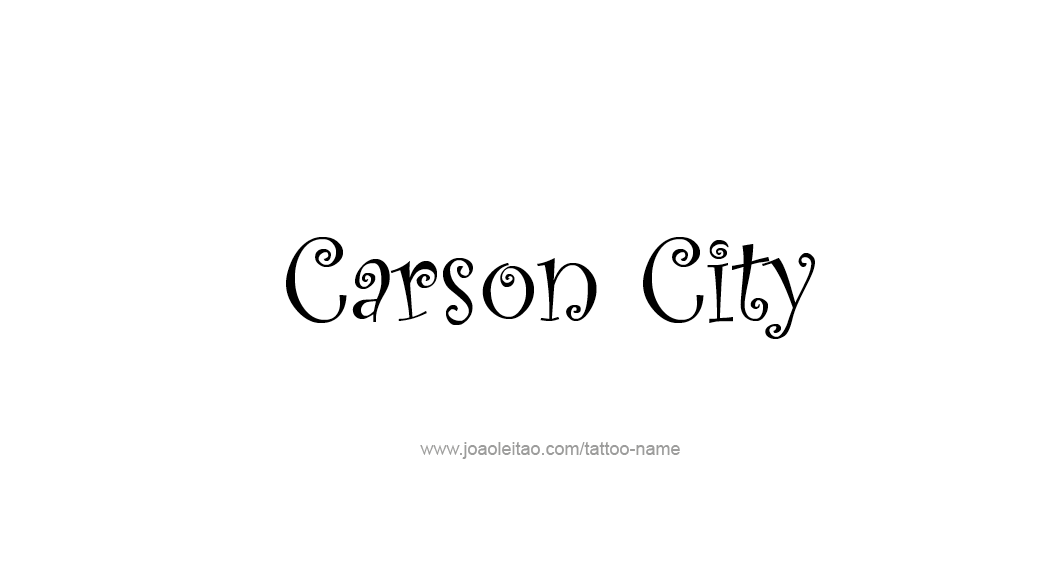 Tattoo Design USA Capital City Name Carson City