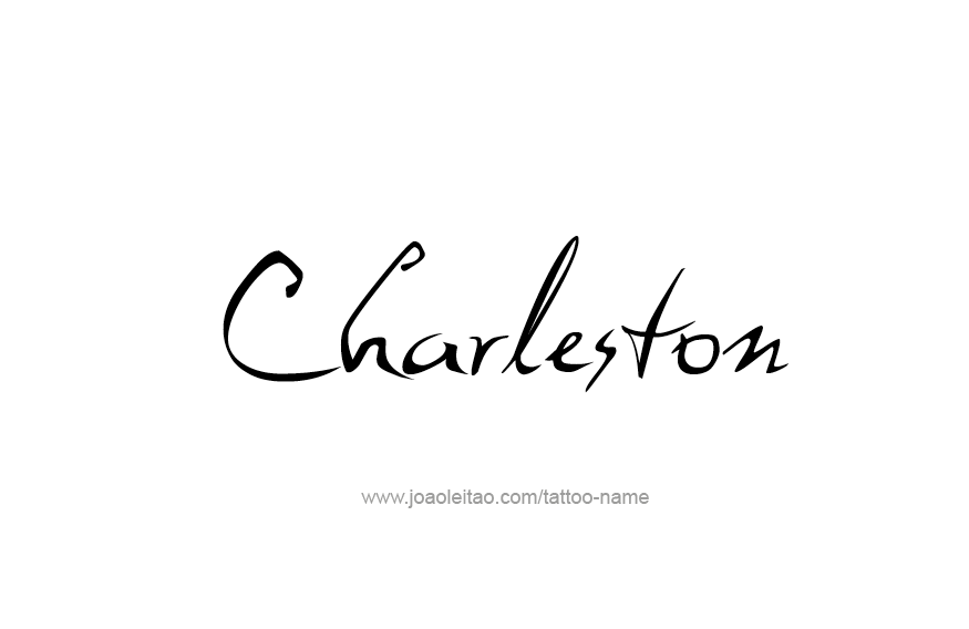 Tattoo Design USA Capital City Name Charleston