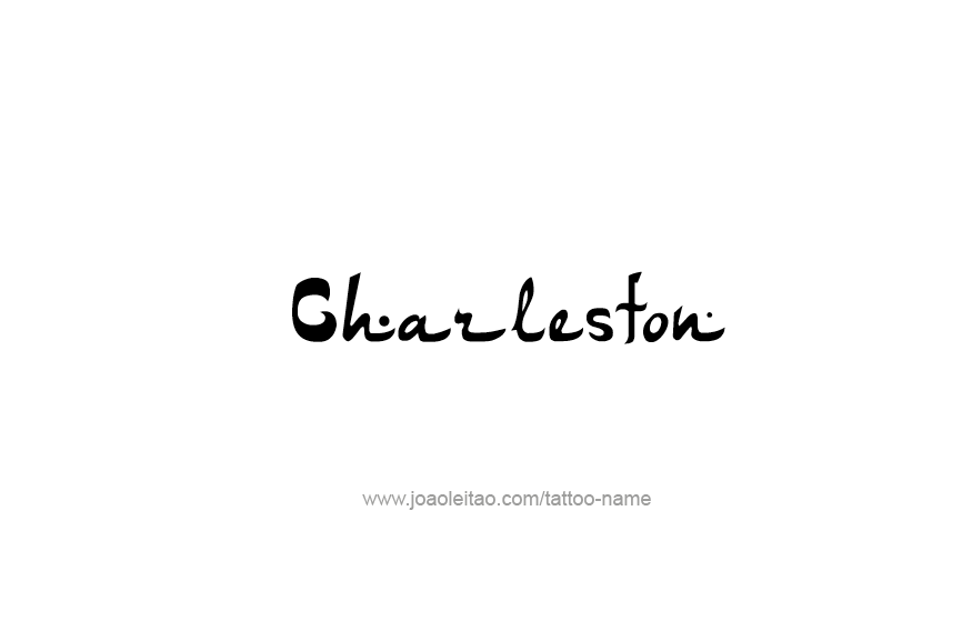 Tattoo Design USA Capital City Name Charleston