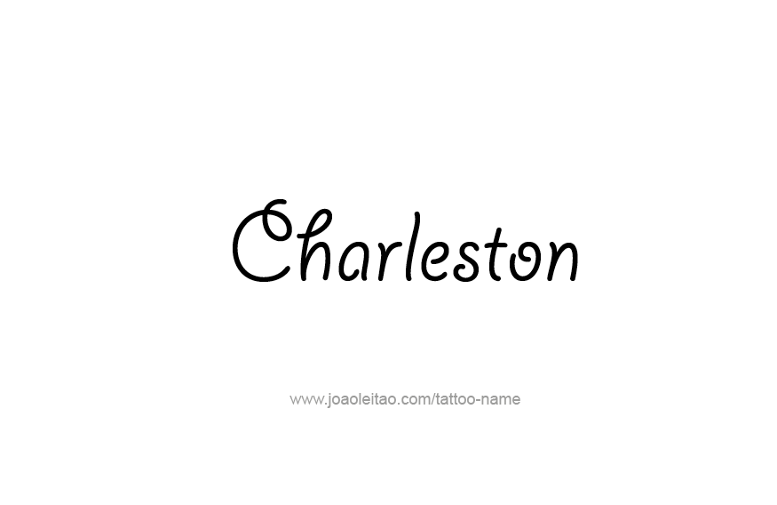 Tattoo Design USA Capital City Name Charleston