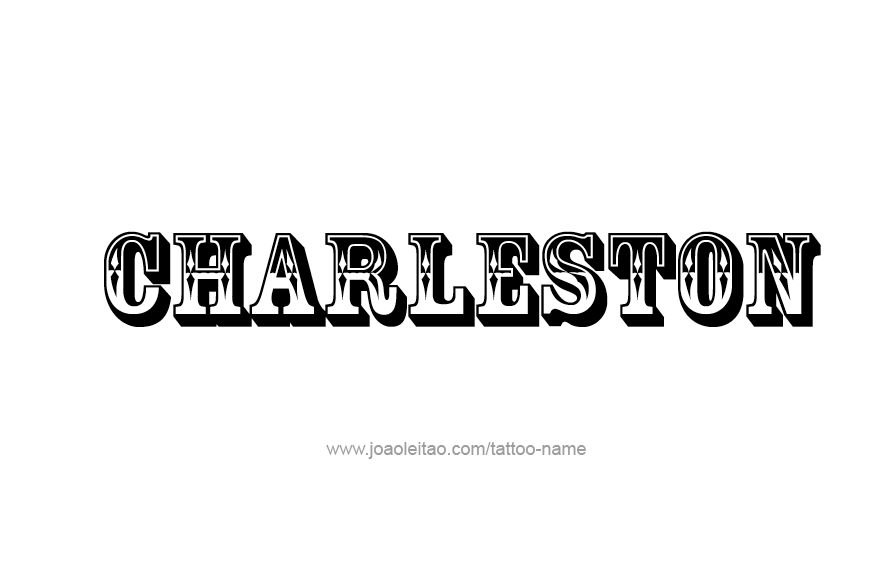 Tattoo Design USA Capital City Name Charleston