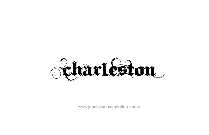 Tattoo Design USA Capital City Name Charleston