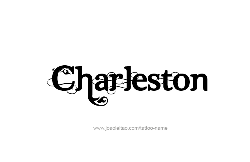 Tattoo Design USA Capital City Name Charleston