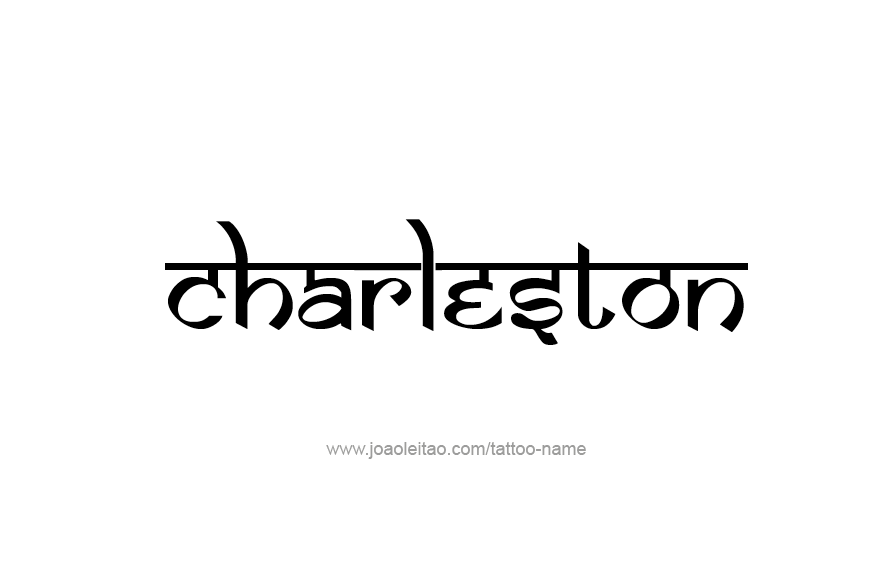 Tattoo Design USA Capital City Name Charleston