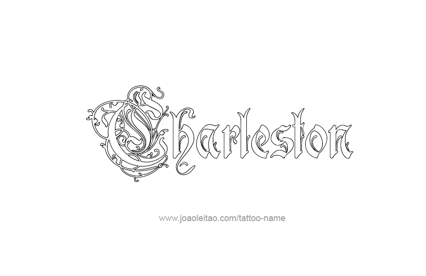 Tattoo Design USA Capital City Name Charleston