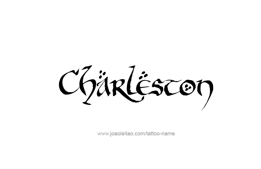 Tattoo Design USA Capital City Name Charleston