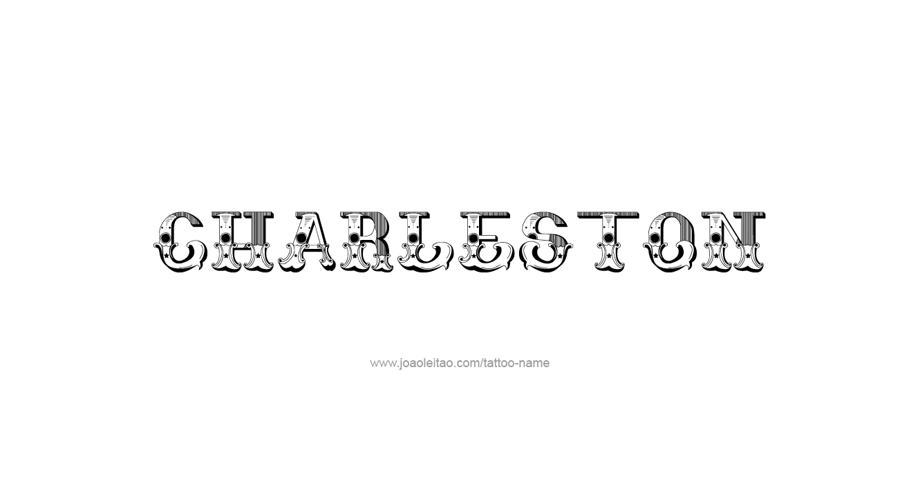 Tattoo Design USA Capital City Name Charleston