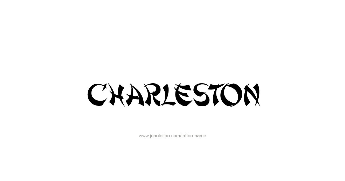 Tattoo Design USA Capital City Name Charleston