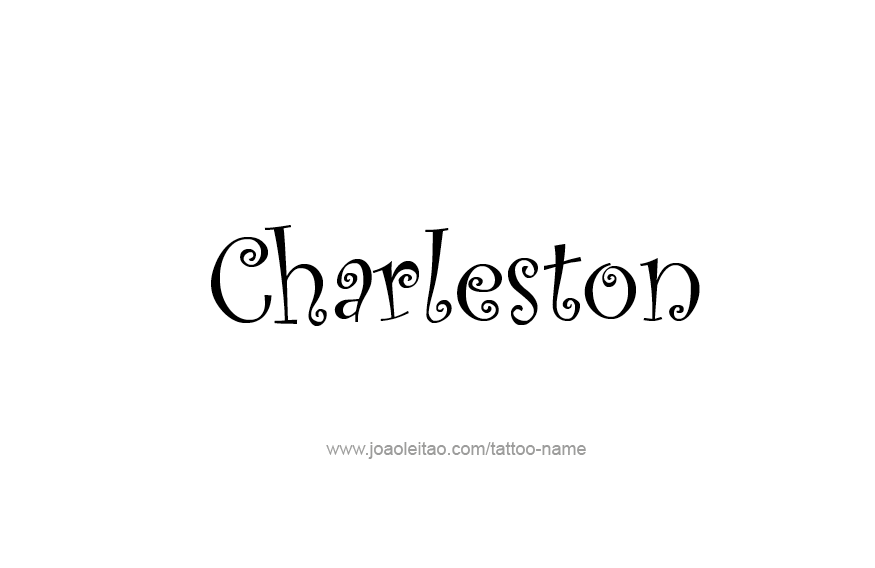 Tattoo Design USA Capital City Name Charleston