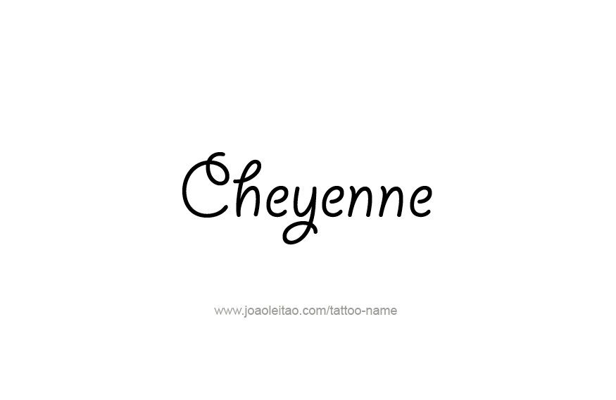 Tattoo Design USA Capital City Name Cheyenne