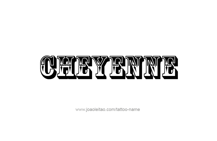 Tattoo Design USA Capital City Name Cheyenne