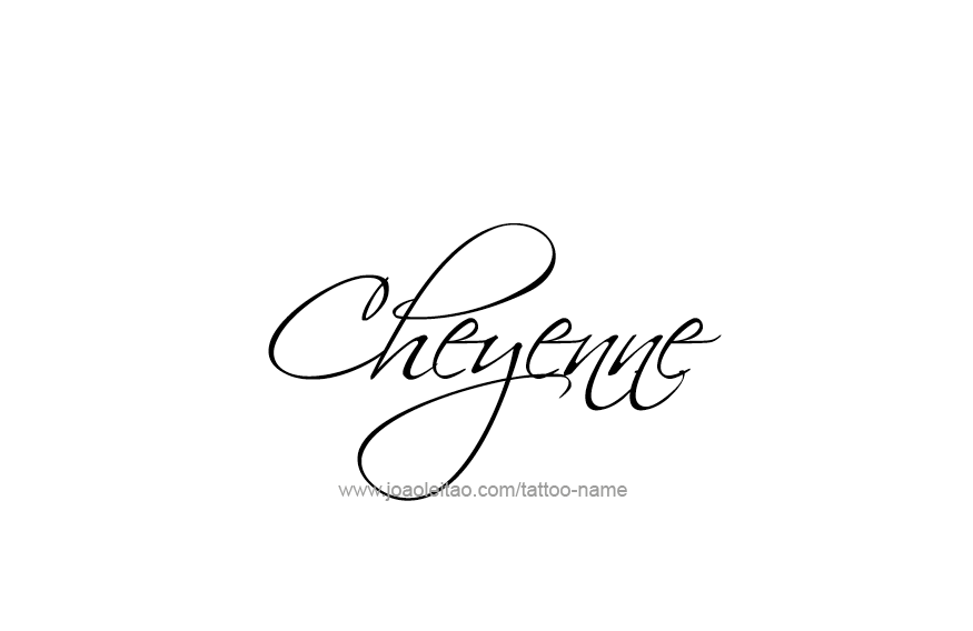 Tattoo Design USA Capital City Name Cheyenne