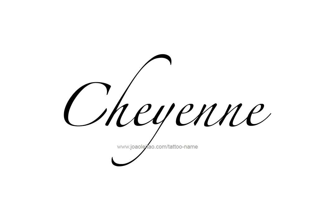 Tattoo Design USA Capital City Name Cheyenne