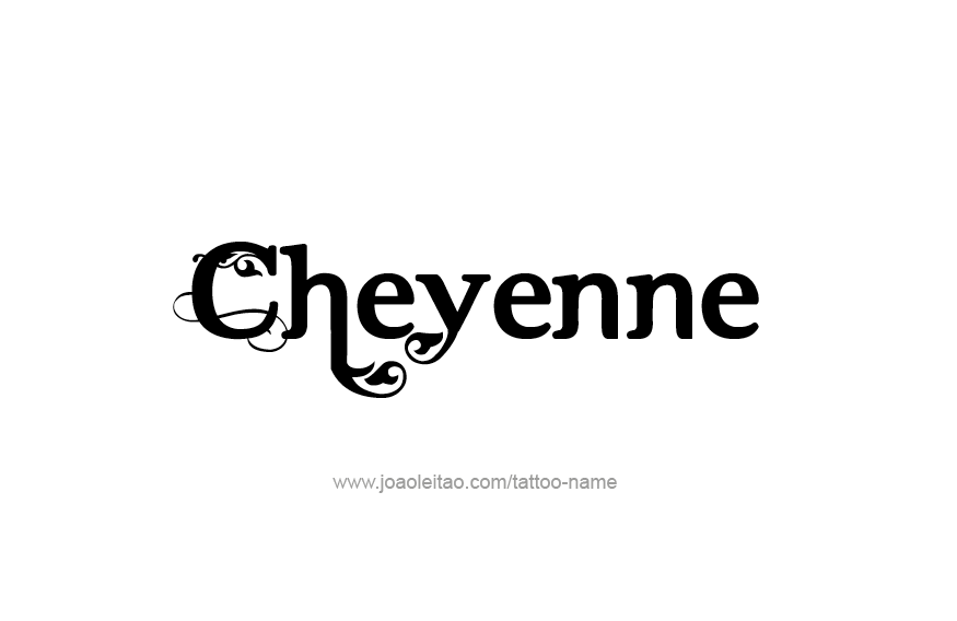 Tattoo Design USA Capital City Name Cheyenne