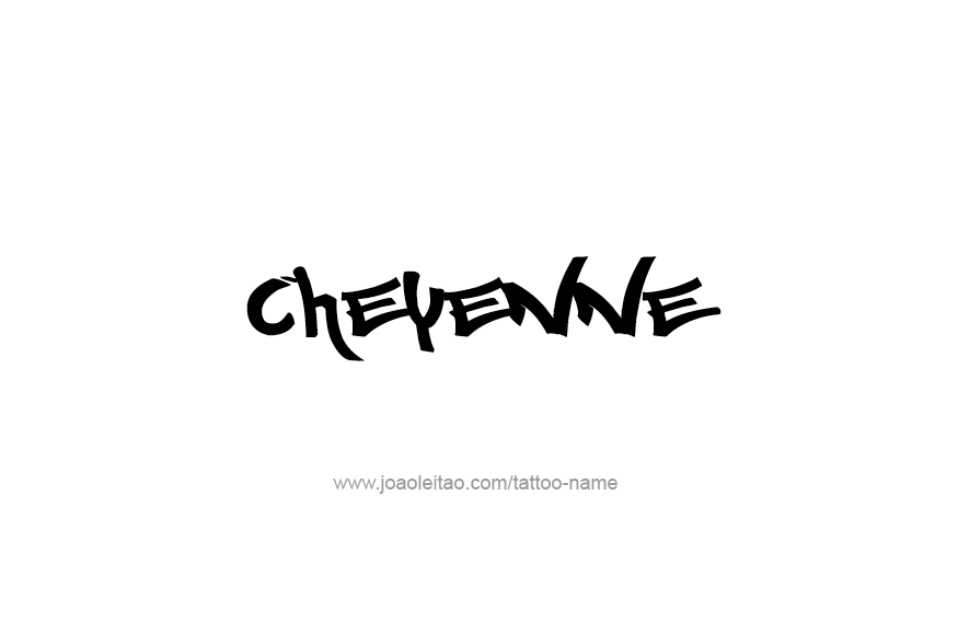 Tattoo Design USA Capital City Name Cheyenne