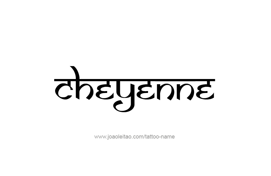 Tattoo Design USA Capital City Name Cheyenne