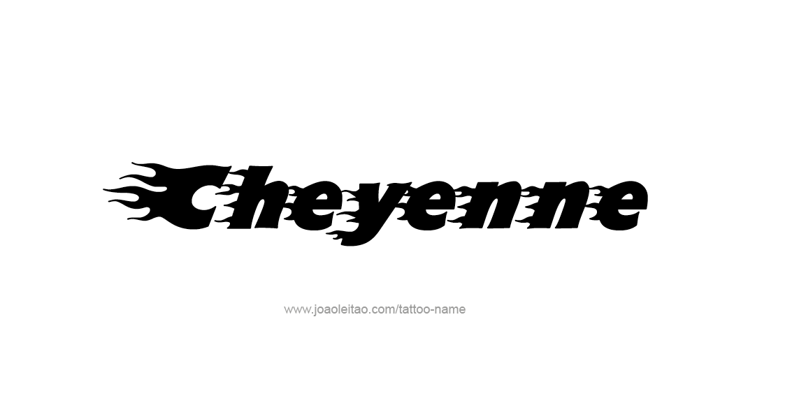 Tattoo Design USA Capital City Name Cheyenne