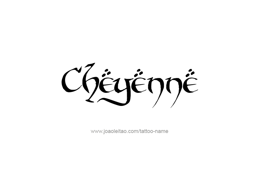 Tattoo Design USA Capital City Name Cheyenne