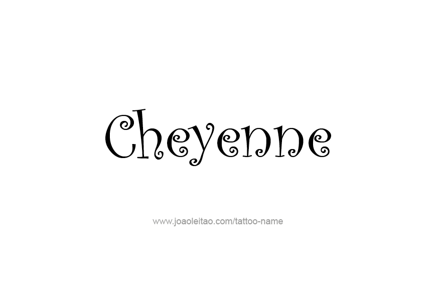 Tattoo Design USA Capital City Name Cheyenne