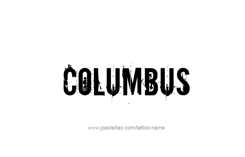 Tattoo Design USA Capital City Name Columbus