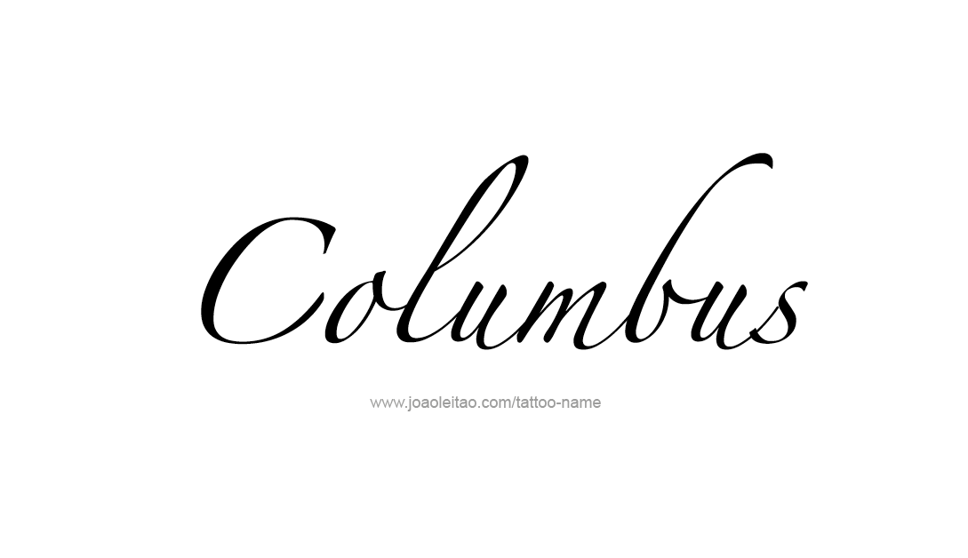 Tattoo Design USA Capital City Name Columbus