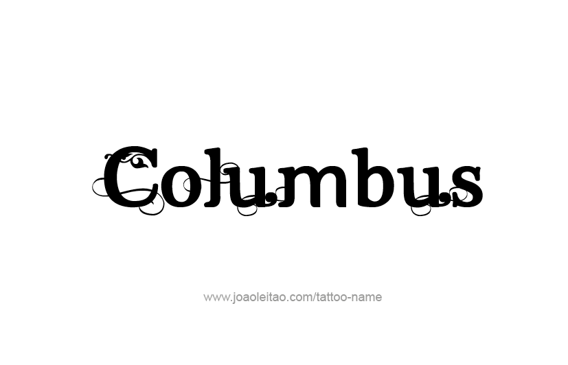 Tattoo Design USA Capital City Name Columbus