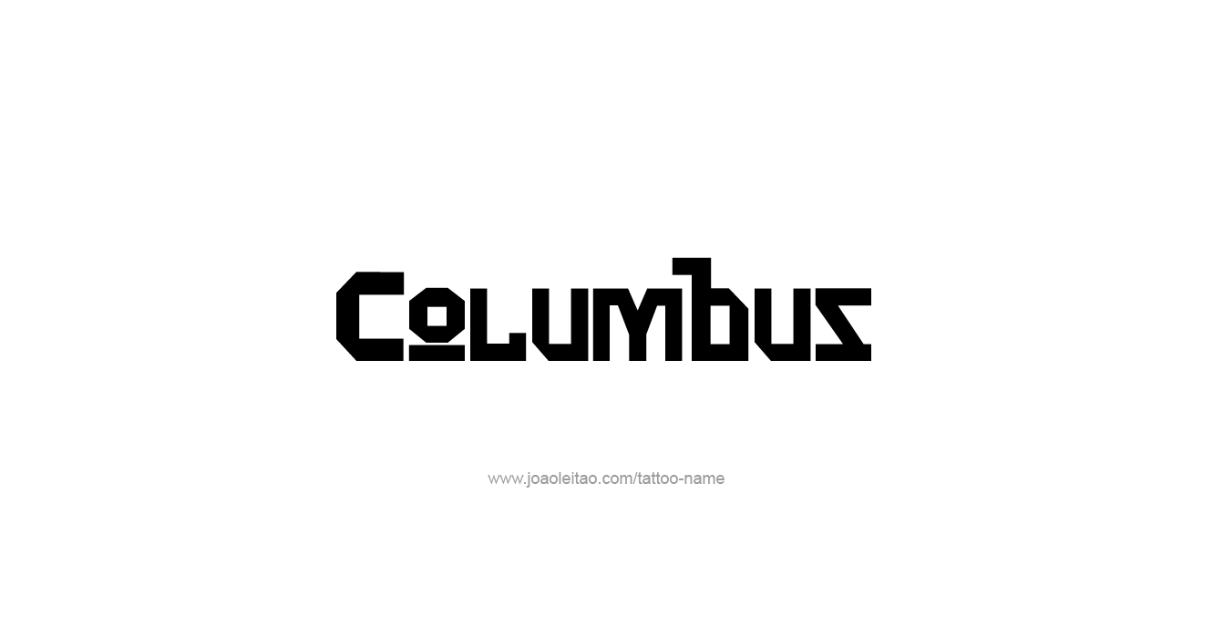 Tattoo Design USA Capital City Name Columbus