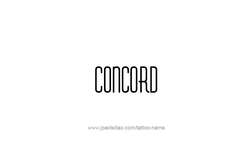 Tattoo Design USA Capital City Name Concord