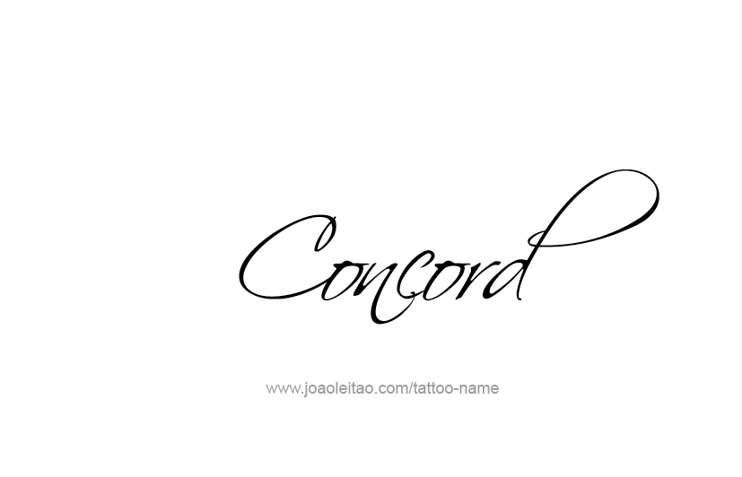 Tattoo Design USA Capital City Name Concord