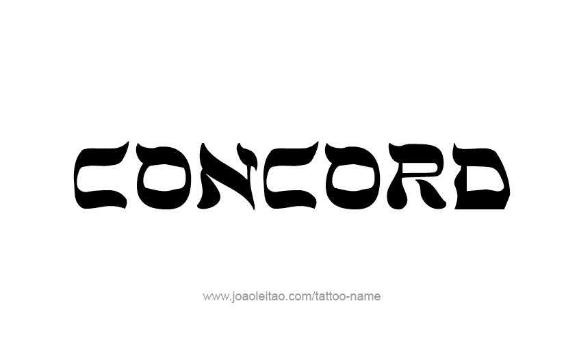 Tattoo Design USA Capital City Name Concord