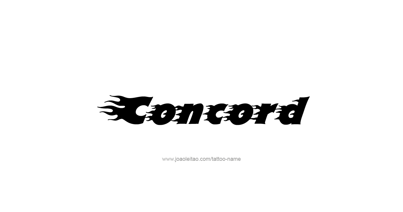 Tattoo Design USA Capital City Name Concord