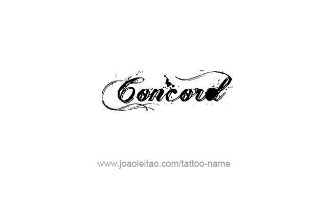 Tattoo Design USA Capital City Name Concord